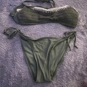 Green Crochet Bikini Set